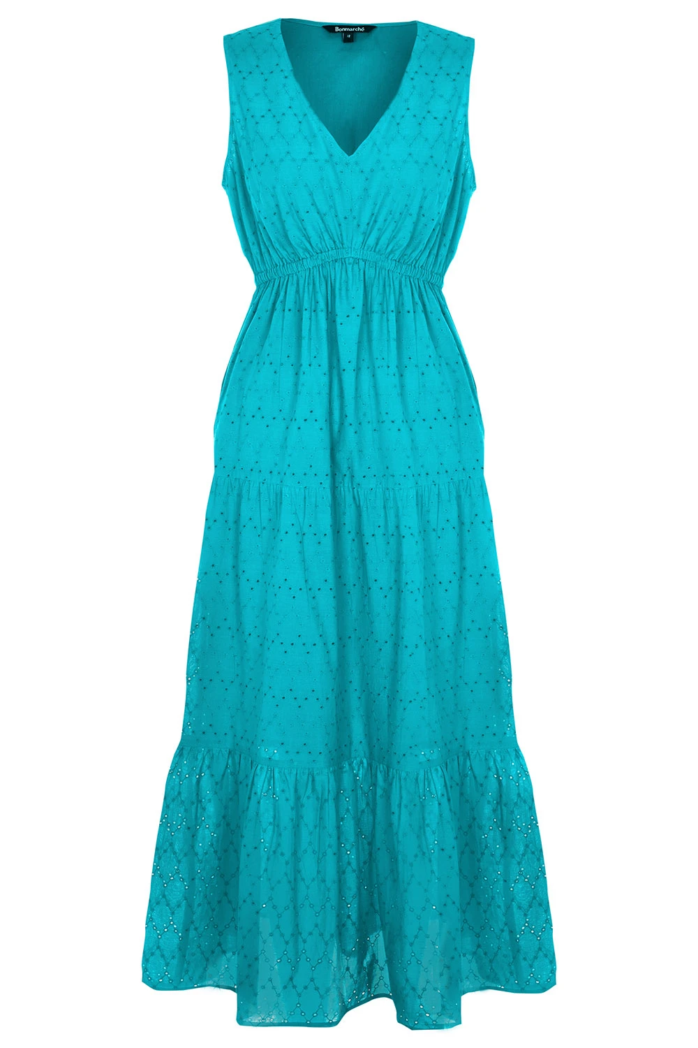 Sleeveless Tiered Textured Midi Dress 4 Sleeveless Tiered Textured Midi Dress - Image 2