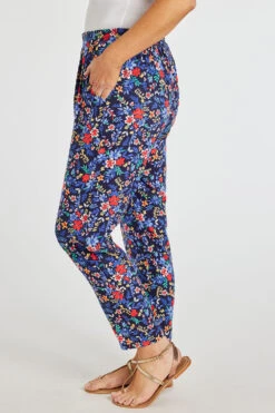 Multi Ditsy Print Woven Harem Pants -Mod Vanta Sales Store 900352953 alt3