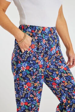 Multi Ditsy Print Woven Harem Pants -Mod Vanta Sales Store 900352953 alt5