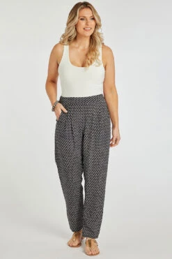 Foulard Print Woven Harem Pants -Mod Vanta Sales Store 900353207 alt1