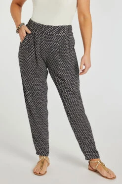 Foulard Print Woven Harem Pants -Mod Vanta Sales Store 900353207 alt3