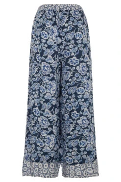 Batik Floral Wide Leg Border Print Trousers -Mod Vanta Sales Store 900353453 alt2