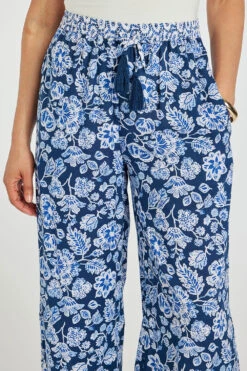 Batik Floral Wide Leg Border Print Trousers -Mod Vanta Sales Store 900353453 alt5