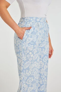 Floral Wide Leg Cropped Trousers -Mod Vanta Sales Store 900353660 alt5