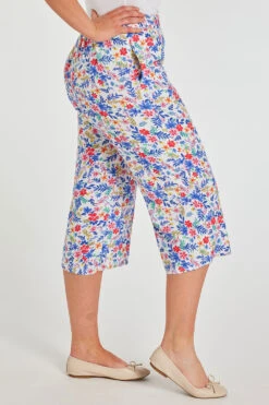 Ditsy Floral Wide Leg Cropped Trousers -Mod Vanta Sales Store 900353993 alt3