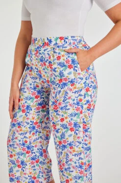 Ditsy Floral Wide Leg Cropped Trousers -Mod Vanta Sales Store 900353993 alt5