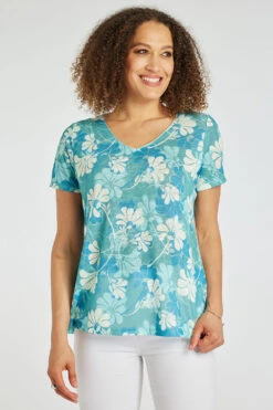 Autonomy - Graphic Floral Print T-Shirt -Mod Vanta Sales Store 900354577 alt1