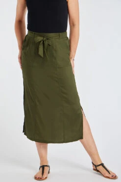 Paneled Straight Skirt