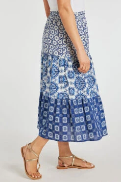 Painted Tiles Tiered Skirt -Mod Vanta Sales Store 900354953 alt3