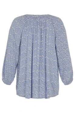 Autonomy - Ditsy Print Crinkle Tie Neck Blouse -Mod Vanta Sales Store 900355209 alt2