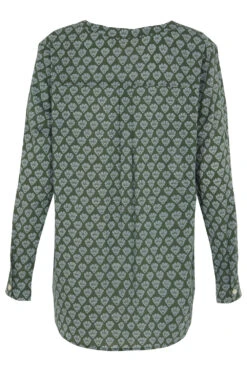 Autonomy - Tile Print Cotton Cambric Button Through Shirt -Mod Vanta Sales Store 900355408 alt2