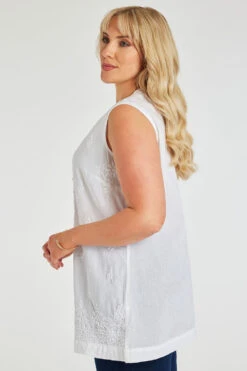 Sleeveless Broderie Top -Mod Vanta Sales Store 900355593 alt3