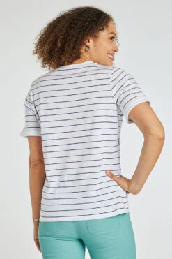 Autonomy - Striped T-Shirt With Embroidery Detail -Mod Vanta Sales Store 900355793 alt5