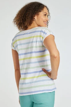 Autonomy - V-Neck Striped T-Shirt -Mod Vanta Sales Store 900355893 alt5