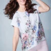 Short Sleeve Floral Design Top -Mod Vanta Sales Store 9003566 2