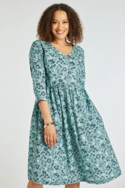 Autonomy - Stem Daisy Print Smock Dress -Mod Vanta Sales Store 900356777 alt3