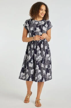 Autonomy - Graphic Floral Cotton Dress -Mod Vanta Sales Store 900356953 alt1