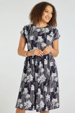 Autonomy - Graphic Floral Cotton Dress -Mod Vanta Sales Store 900356953 alt3