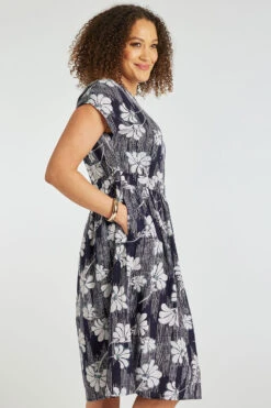 Autonomy - Graphic Floral Cotton Dress -Mod Vanta Sales Store 900356953 alt4