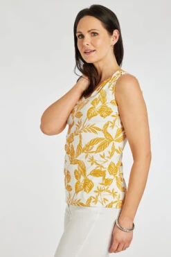 Sleeveless Knot Shoulder Mono Leaf Vest -Mod Vanta Sales Store 900358444 alt3