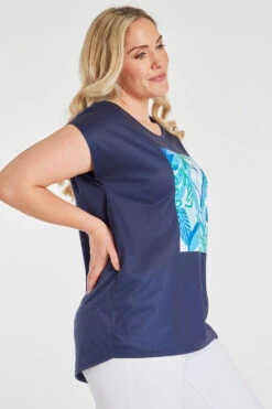 Short Sleeve Tropical Leaf Print T-Shirt -Mod Vanta Sales Store 900359053 alt4