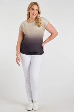 Short Sleeve Ombre T-Shirt With Hotfix Detail -Mod Vanta Sales Store 900359315 alt1