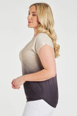 Short Sleeve Ombre T-Shirt With Hotfix Detail -Mod Vanta Sales Store 900359315 alt4