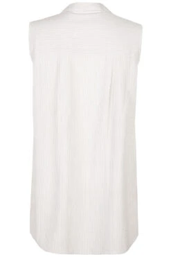 Sleeveless Linen Striped Shirt -Mod Vanta Sales Store 900363481 alt2