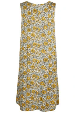 Linear Daisy Print Sleeveless Swing Dress -Mod Vanta Sales Store 900364049 alt2