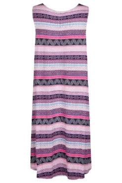 Tribal Striped Print Sleeveless Swing Dress -Mod Vanta Sales Store 900364153 alt2
