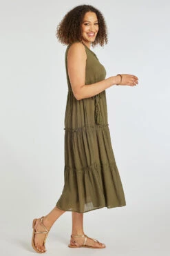 Crinkle Dress With Tie Detail -Mod Vanta Sales Store 900365339 alt4