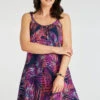 Palm Print Frill Hem Sundress