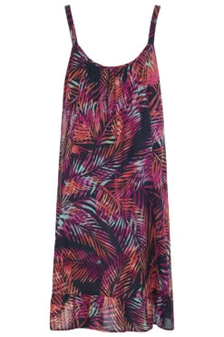 Palm Print Frill Hem Sundress -Mod Vanta Sales Store 900368153 alt2