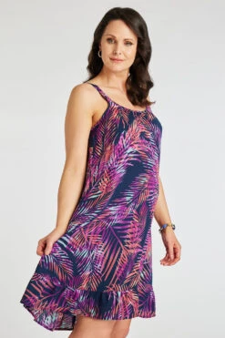 Palm Print Frill Hem Sundress -Mod Vanta Sales Store 900368153 alt3