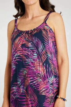 Palm Print Frill Hem Sundress -Mod Vanta Sales Store 900368153 alt5