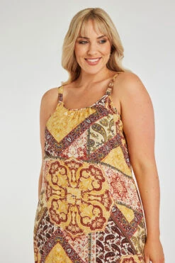 Patchwork Print Frill Hem Sundress 13 Patchwork Print Frill Hem Sundress -Mod Vanta Sales Store 900368209 alt5