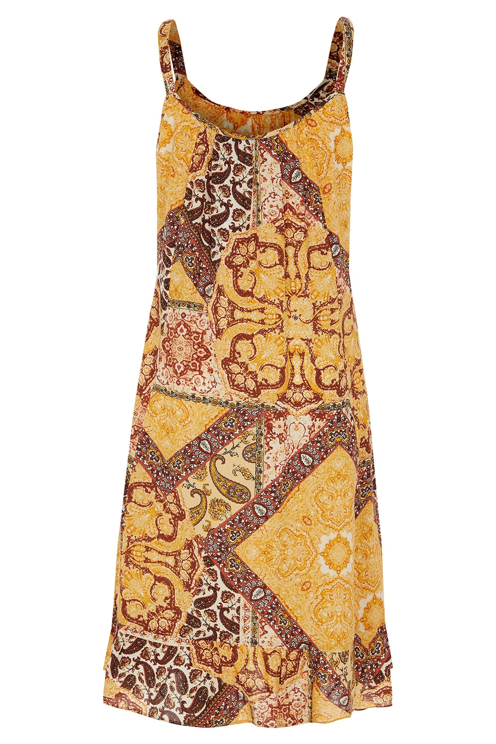 Patchwork Print Frill Hem Sundress 5 Patchwork Print Frill Hem Sundress - Image 3