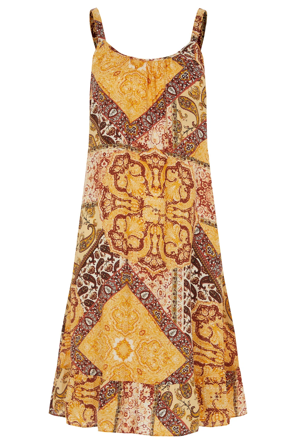 Patchwork Print Frill Hem Sundress 4 Patchwork Print Frill Hem Sundress - Image 2