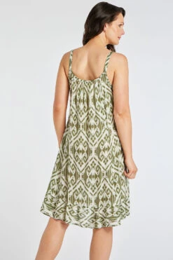 Aztec Print Frill Hem Dress -Mod Vanta Sales Store 900368339 alt4