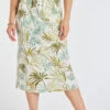 Whispy Palm Print Essential Straight Skirt -Mod Vanta Sales Store 900368493 alt1