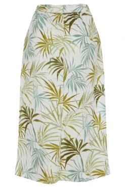 Whispy Palm Print Essential Straight Skirt -Mod Vanta Sales Store 900368493 alt2