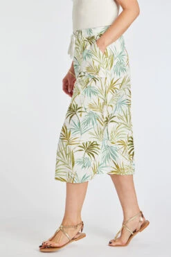 Whispy Palm Print Essential Straight Skirt -Mod Vanta Sales Store 900368493 alt3