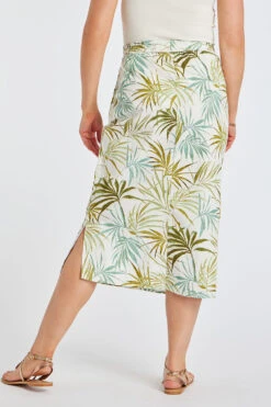 Whispy Palm Print Essential Straight Skirt -Mod Vanta Sales Store 900368493 alt4