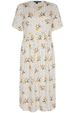 Spot And Daisy Print Tiered Dress -Mod Vanta Sales Store 900369493 default