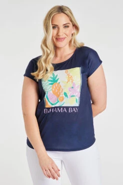 Short Sleeve Bahama Bay Print T-Shirt