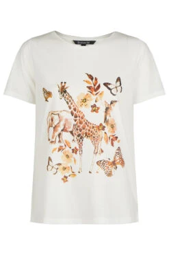 Short Sleeve Animal And Floral Design T-Shirt -Mod Vanta Sales Store 900369844 default