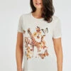 Short Sleeve Animal And Floral Design T-Shirt -Mod Vanta Sales Store 9003698 alt3