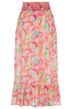 Carnival Print Crinkle Tiered Skirt -Mod Vanta Sales Store 900371963 alt2