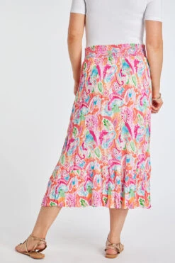 Carnival Print Crinkle Tiered Skirt -Mod Vanta Sales Store 900371963 alt4