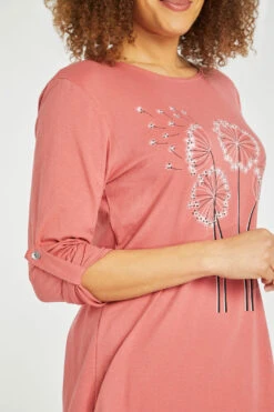 3/4 Sleeve Dandelion Print Top 15 3/4 Sleeve Dandelion Print Top -Mod Vanta Sales Store 900377471 alt6